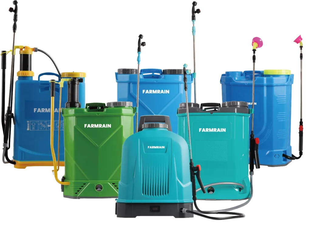 FARMRAIN offers a range of knapsack sprayers, including electric, manual, and 2-in-1 knapsack sprayers, as well as batteries and accessories.